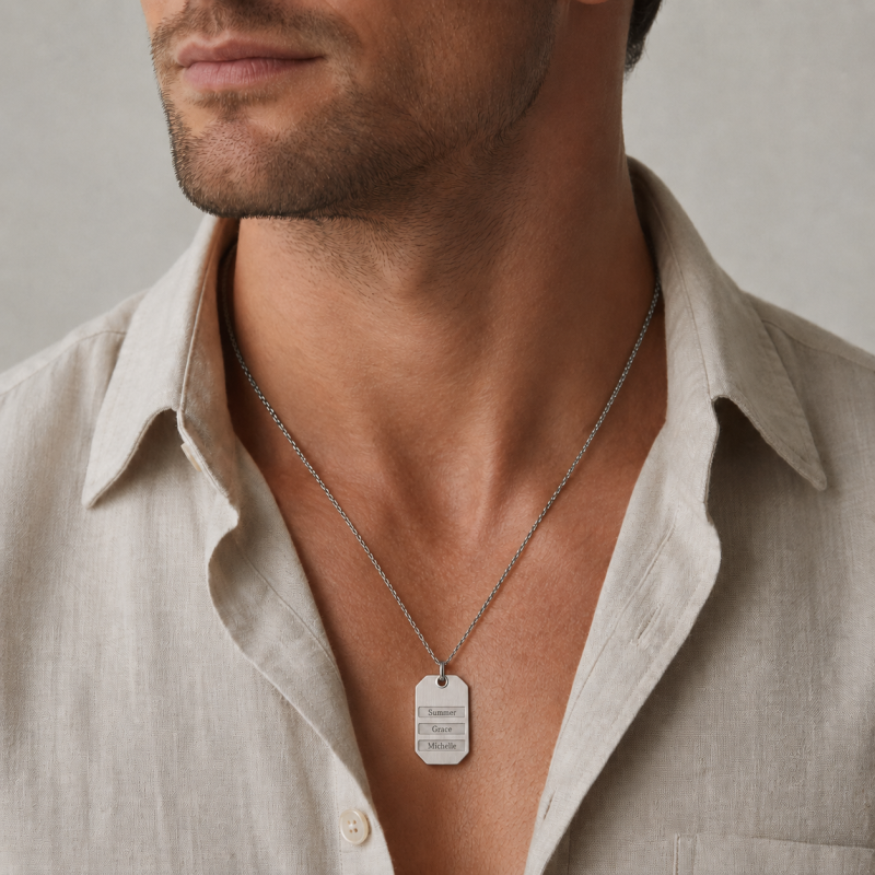 14K White Gold Engravable Cross Pendant Charms for Men-2