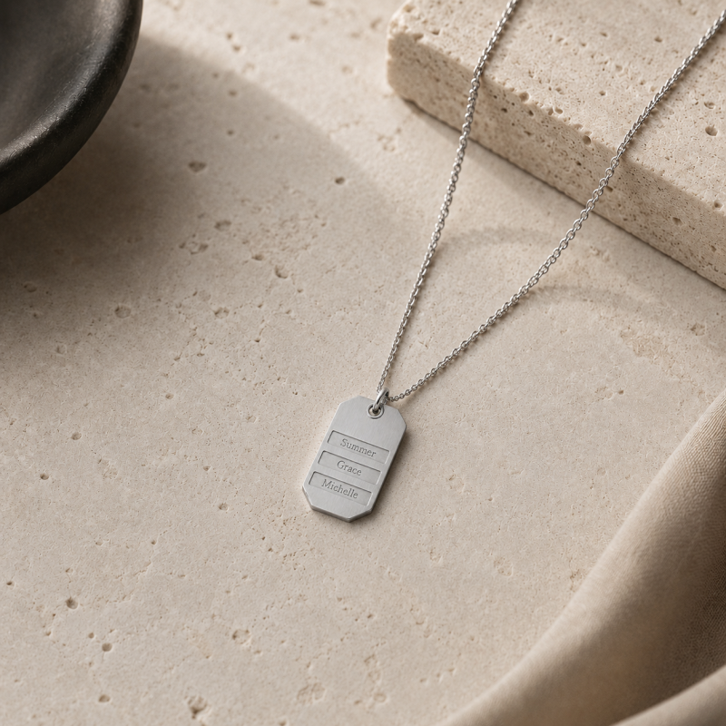 14K White Gold Engravable Cross Pendant Charms for Men-3