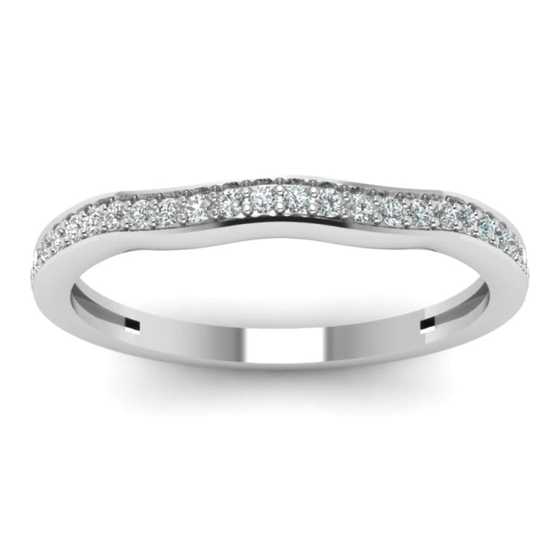 18K White Gold Heart Cut Moissanite Bridal Set-3