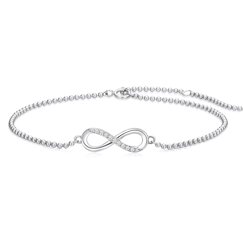 Armband mit Unendlichkeitssymbol aus 18-karätigem Weißgold für Damen-1