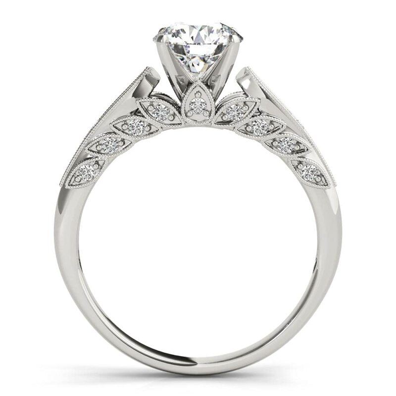 18K White Gold Moissanite Wedding Ring-3