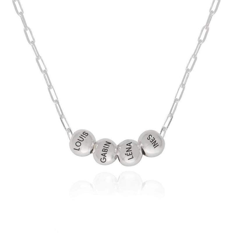 9K White Gold Personalized Engraving Pendant Necklace For Women-1