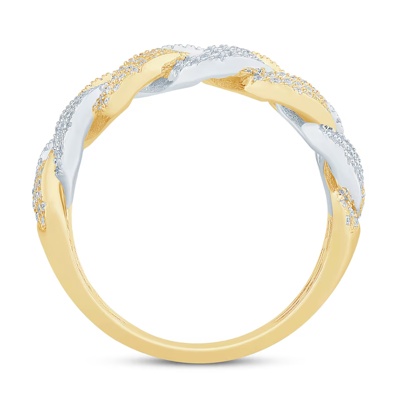 18K White Gold & Yellow Gold Round Shaped Diamond Custom Couple Ring for Men I Color I3 Clarity 3EX IGI Certified-5