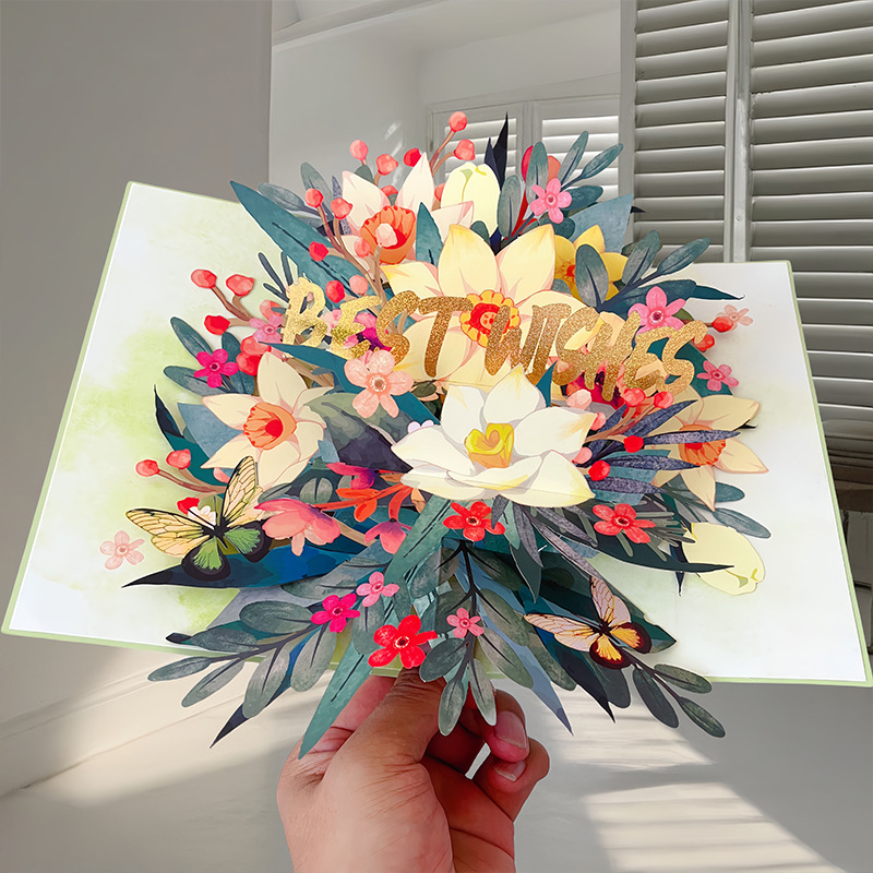 3D Flower Bouquet Card Thanksgiving-1