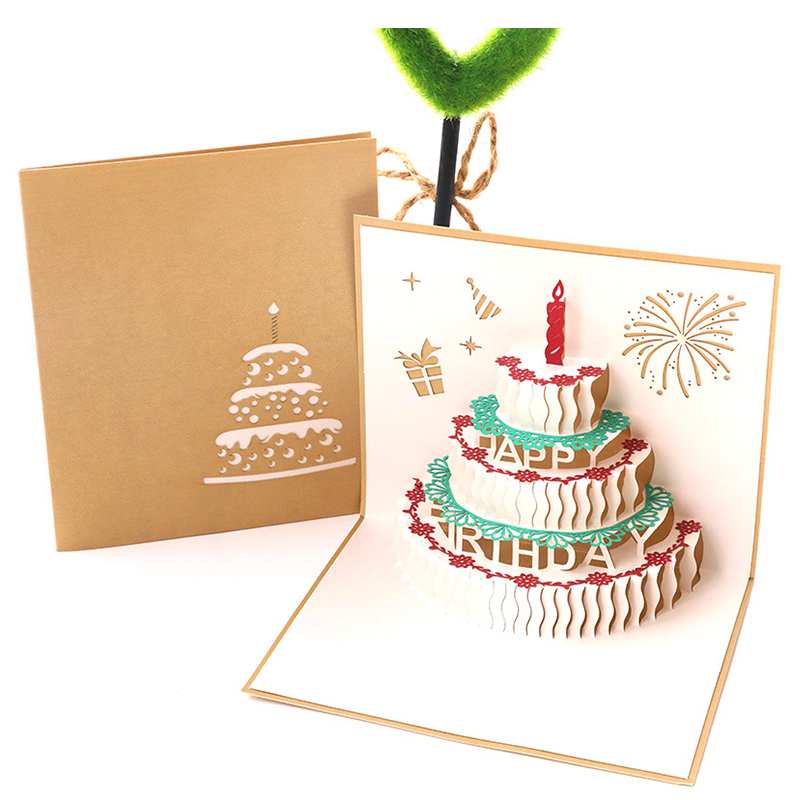 3D Happy Birthday Cake Card for Your Lovely-2