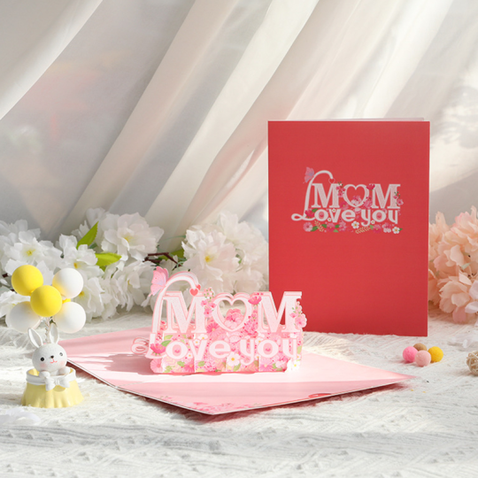 بطاقة تهنئة ثلاثية الأبعاد لعيد الأم