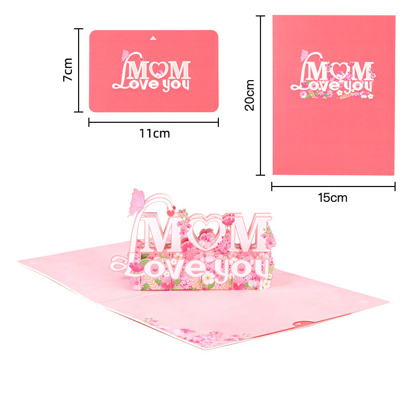 3D Three-Dimensional Paper Sculpture Mother's Day Card for Mother-2