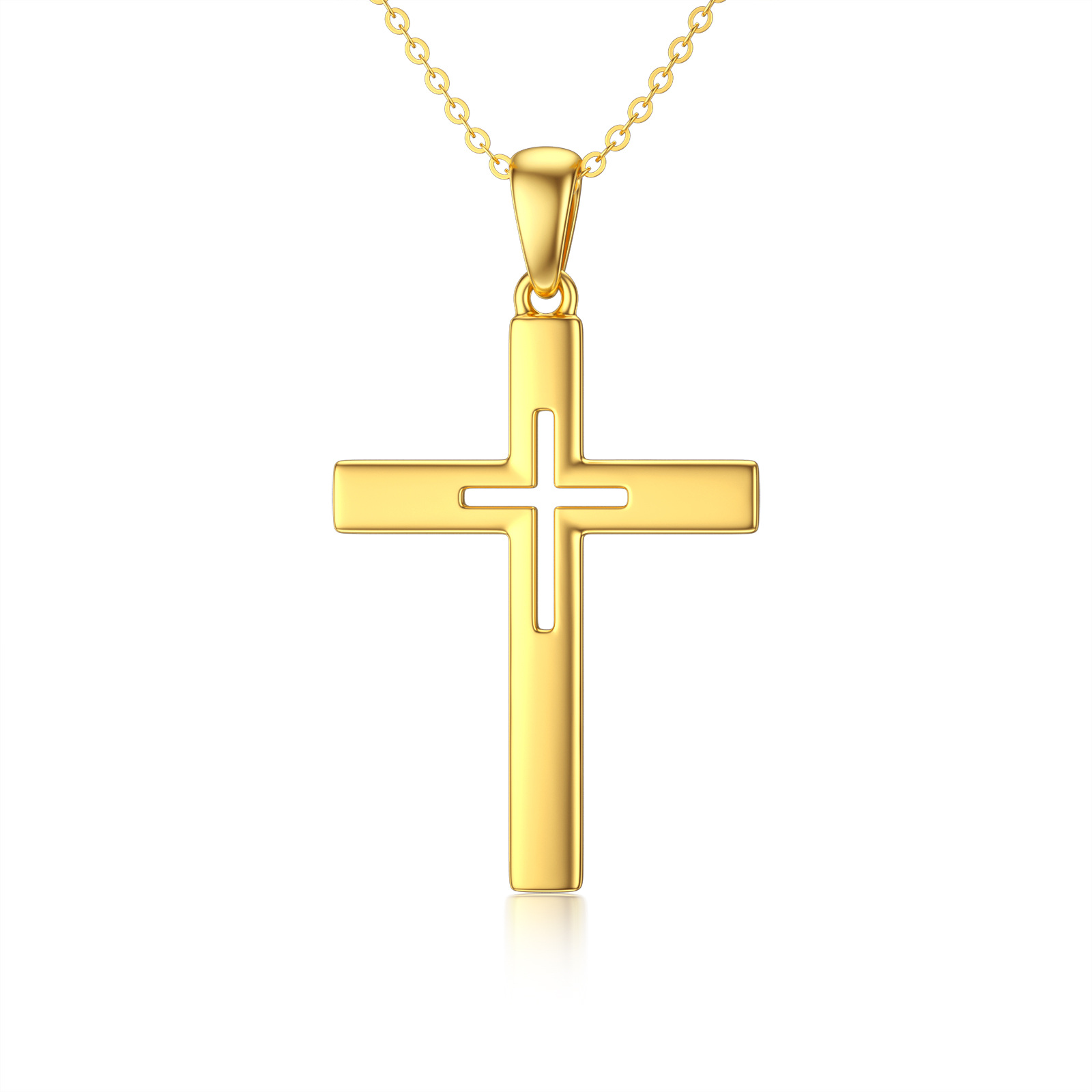 9K Gold Cross Penda… - image