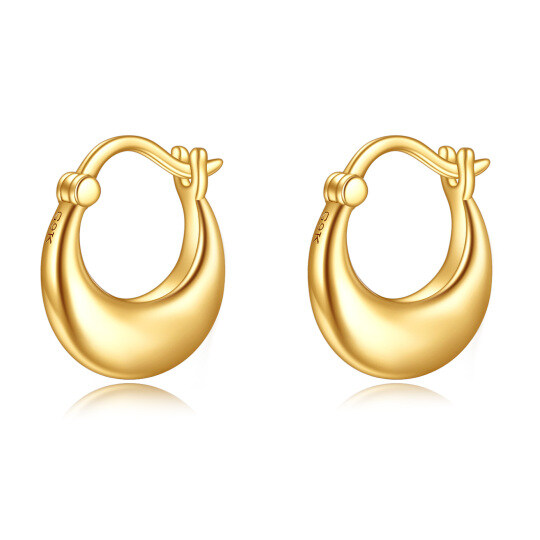 Pendientes de gota de oro de 9 quilates