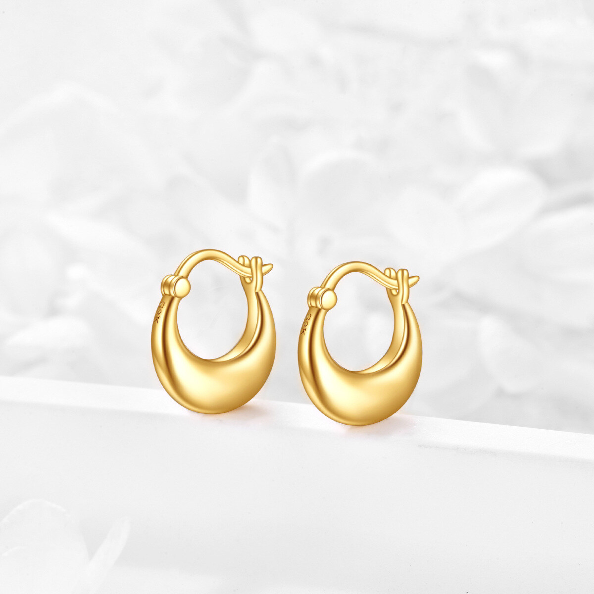 9K Gold Drop Earrings-3