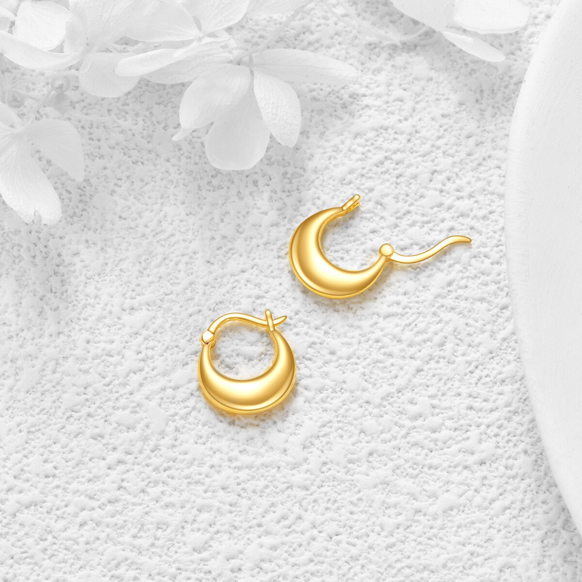 9K Gold Drop Earrings-4