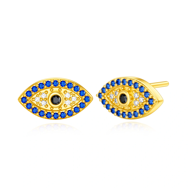 Evil Eye Earrings Gold & Silver - YFN Jewelry Evil Eye Earrings Gold & Silver - YFN Jewelry