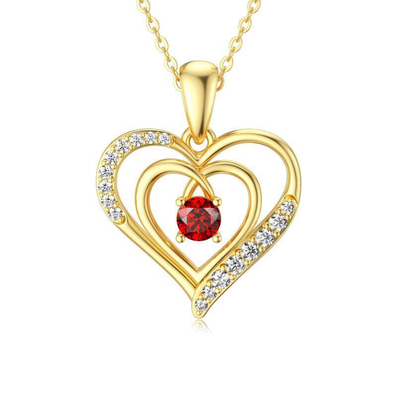 Collana con ciondolo a cuore in oro 9K-1