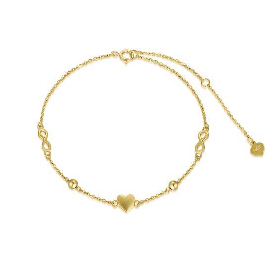 9K Gold Infinite Symbol Charm Bracelet