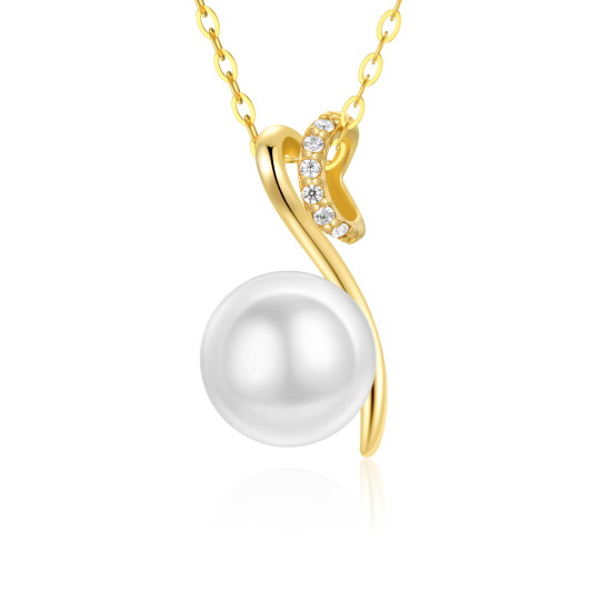 Collana con ciondolo a forma di simbolo infinito in oro 9K con zirconia cubica