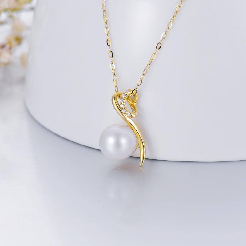 14K Gold Cubic Zirconia Infinite Symbol Pendant Necklace-3