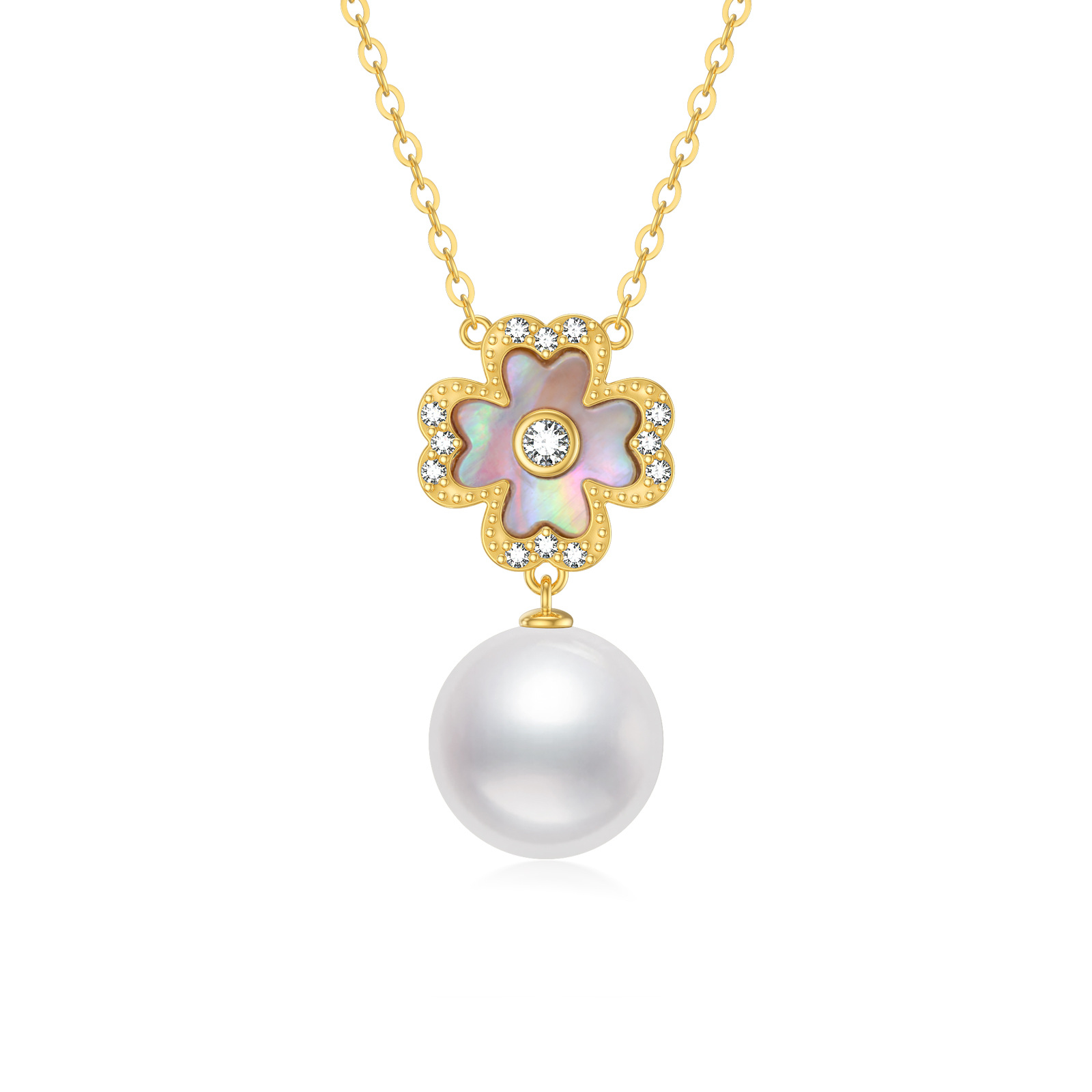 9K Gold Pearl Four-… - image