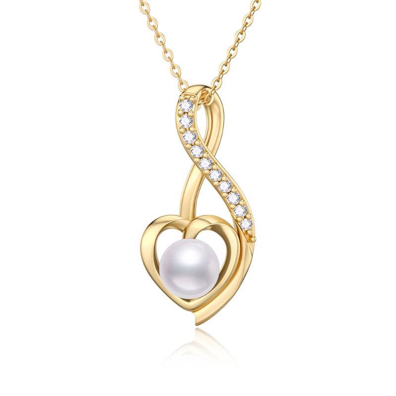 9K Gold Pearl Cubic… - image