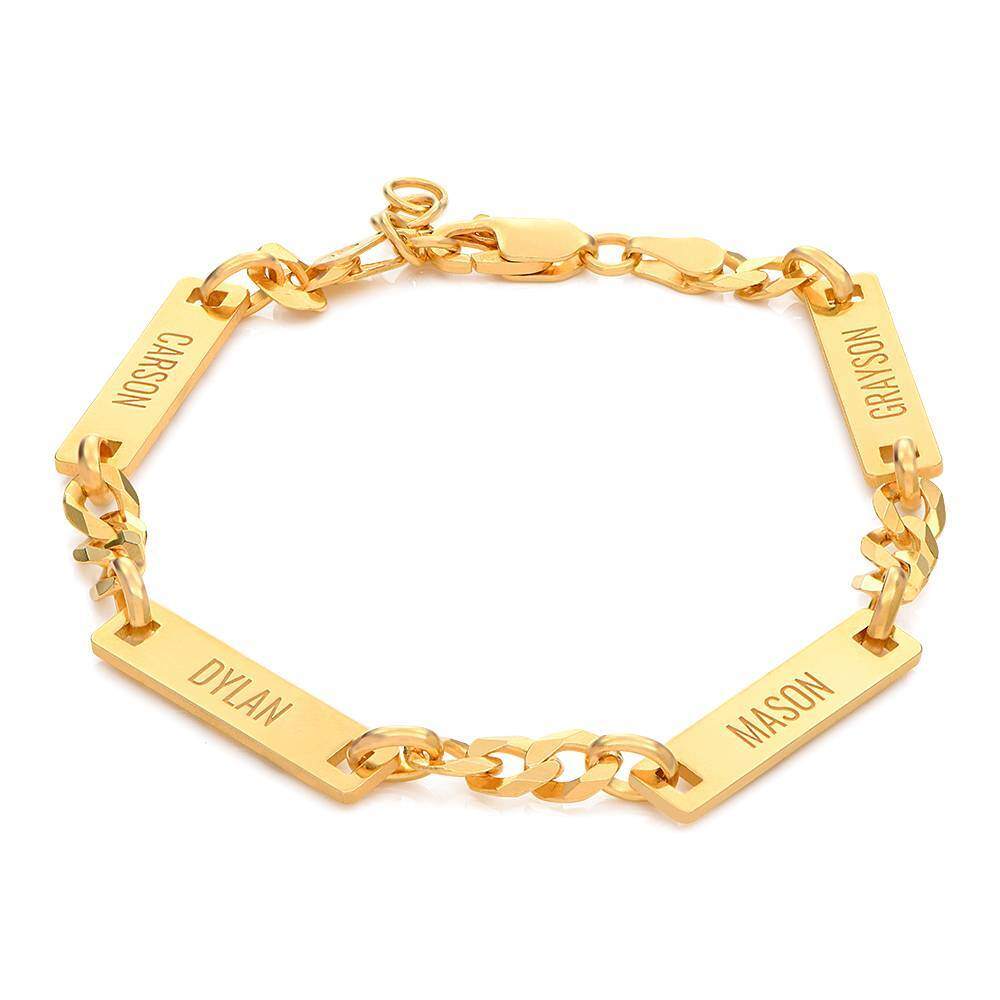 9K Gold Personalized Engraving Identification Bracelet-1