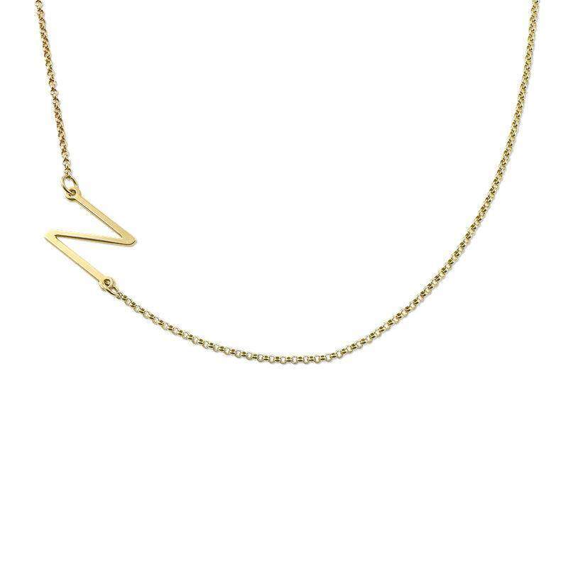 9K Gold Personalized Initial Letter Layered Necklace-3