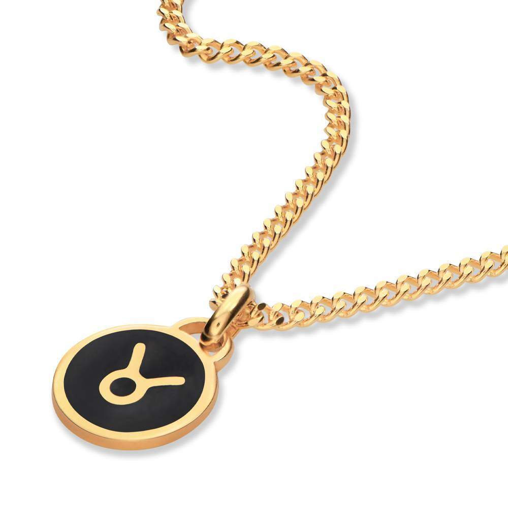 9K Gold Personalized Initial Letter Pendant Necklace For Men-1