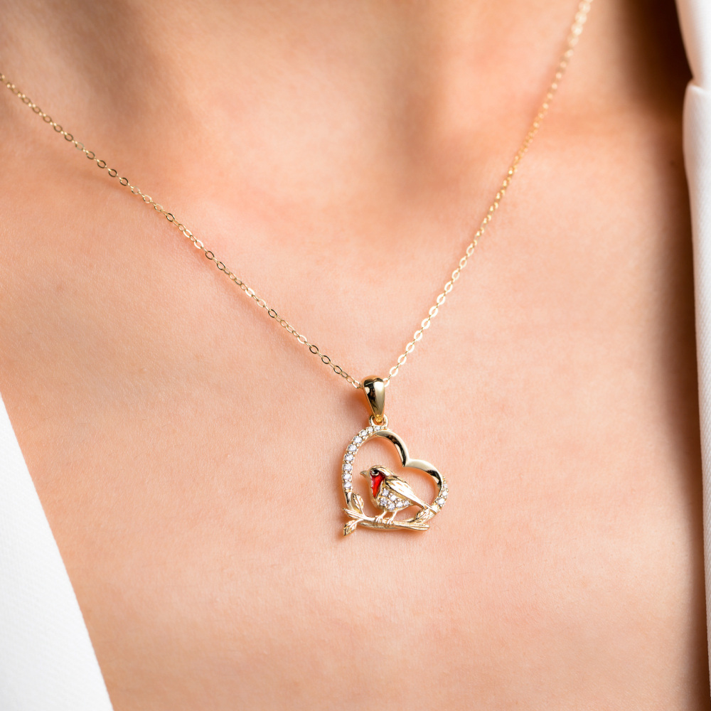 9K Gouden Cubic Zirkonia Robbin & Hart Hanger Collier-2