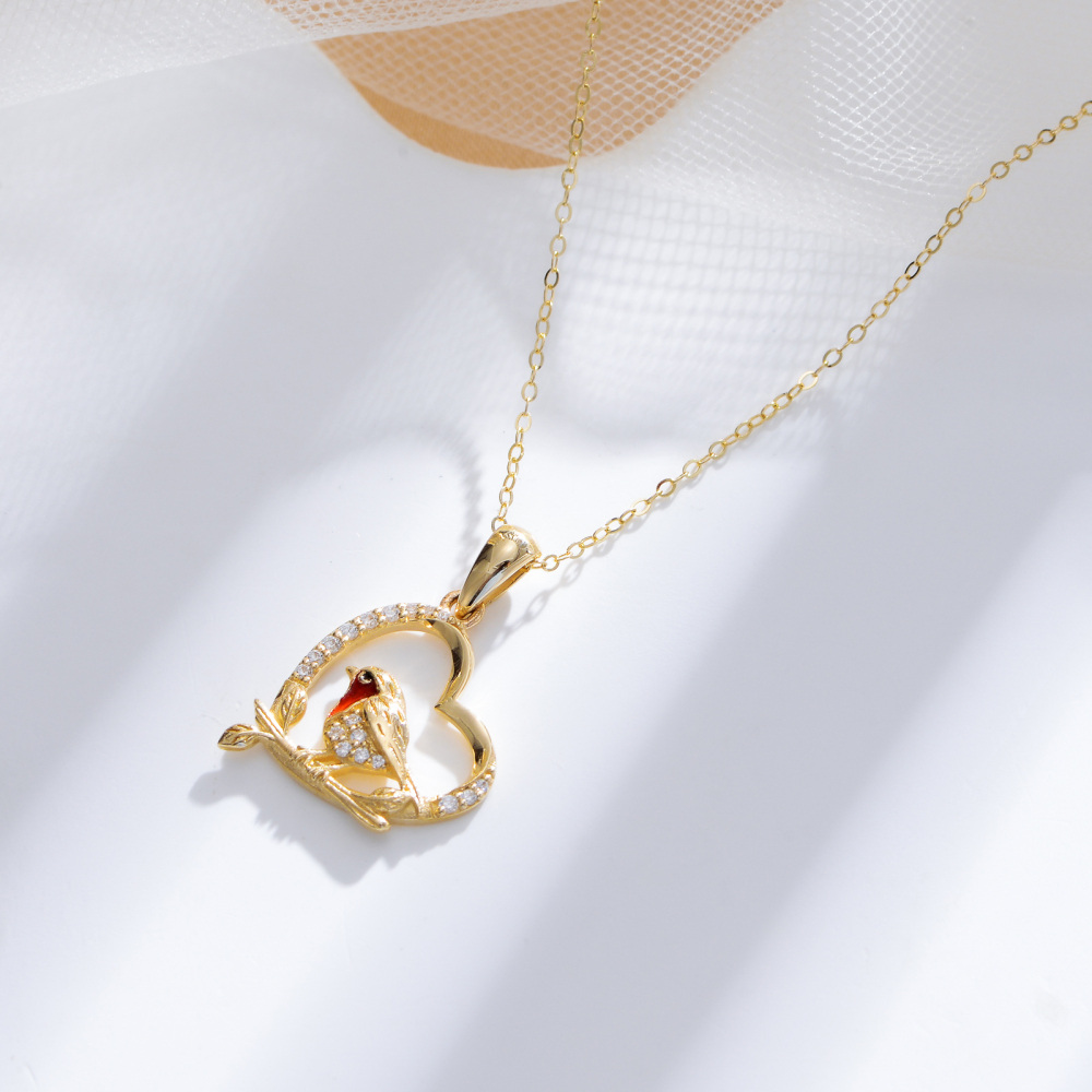 9K Gouden Cubic Zirkonia Robbin & Hart Hanger Collier-3