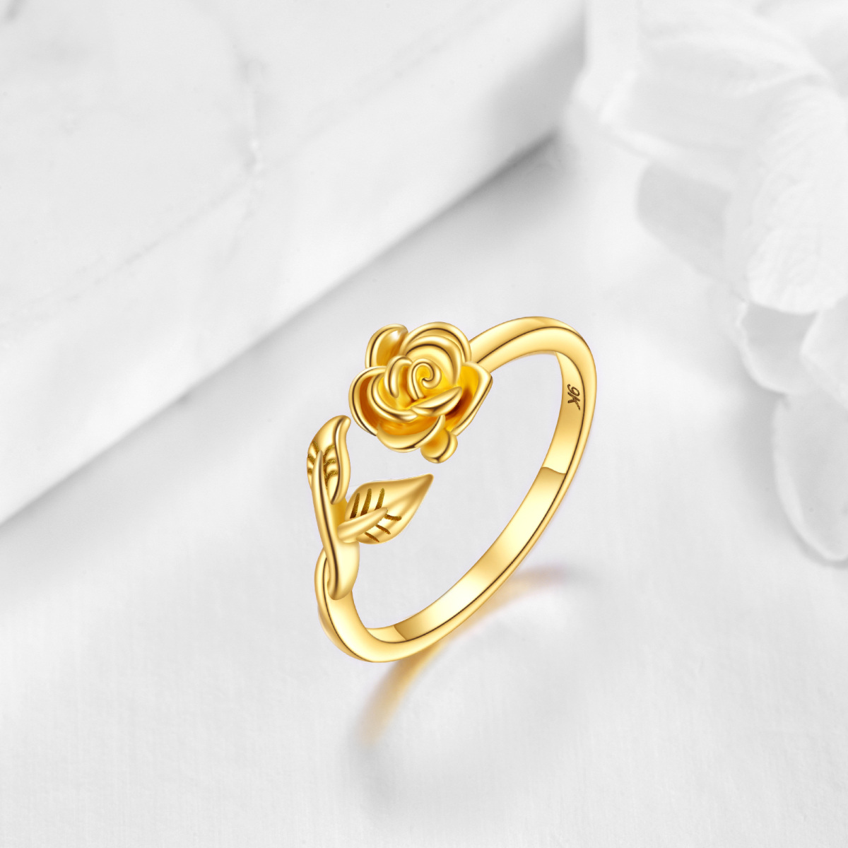 9K Gold Rose Ring-3