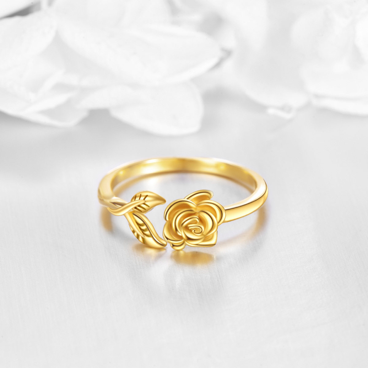 9K Gold Rose Ring-4