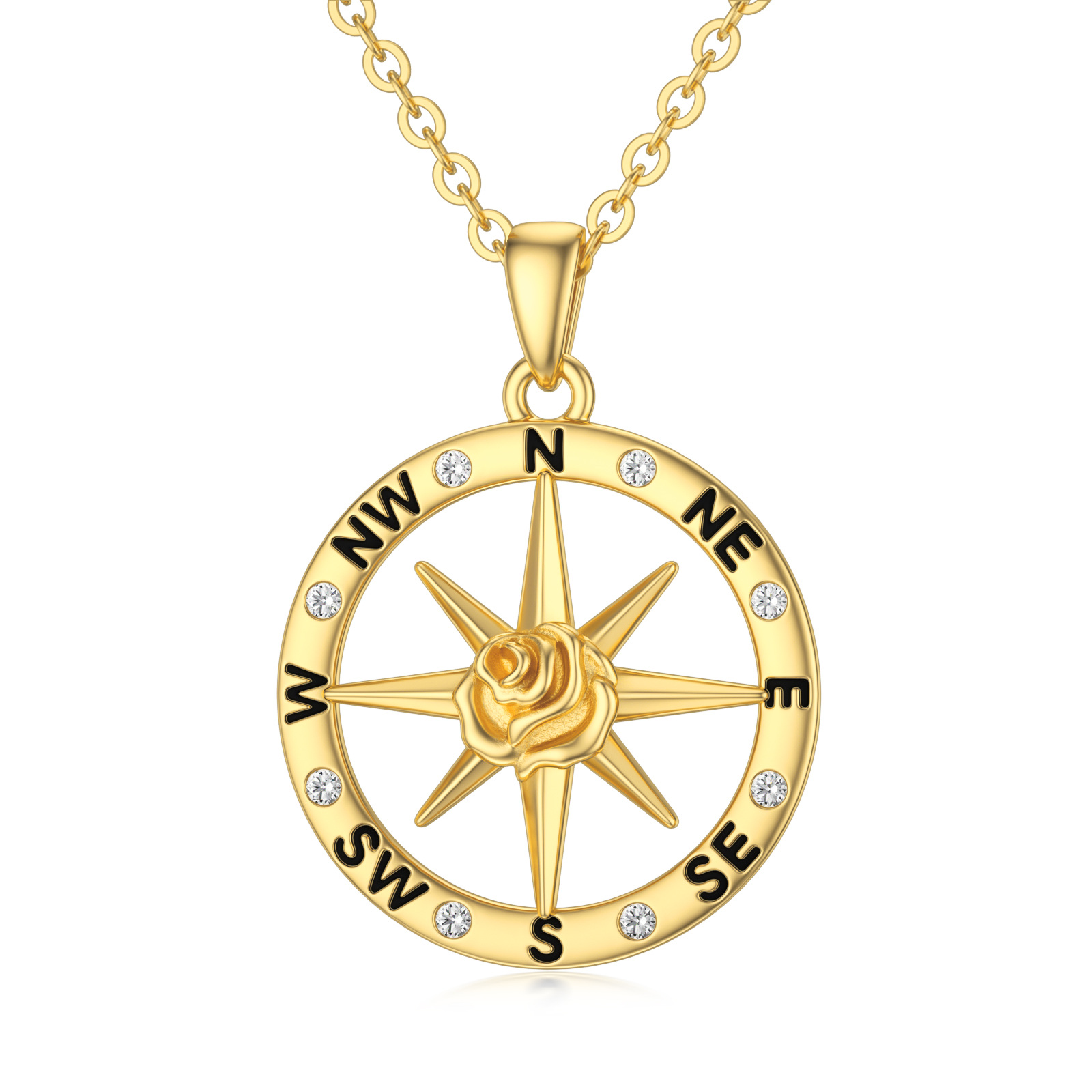 9K Gold Round Zirco… - image
