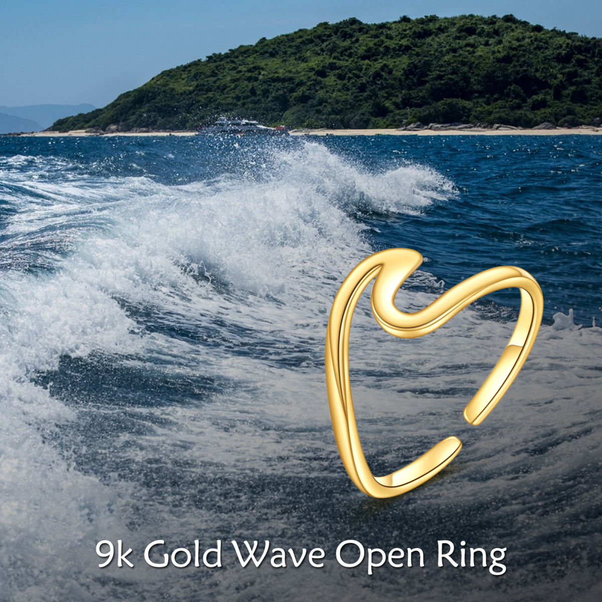 9K Gold Spray Ring-5