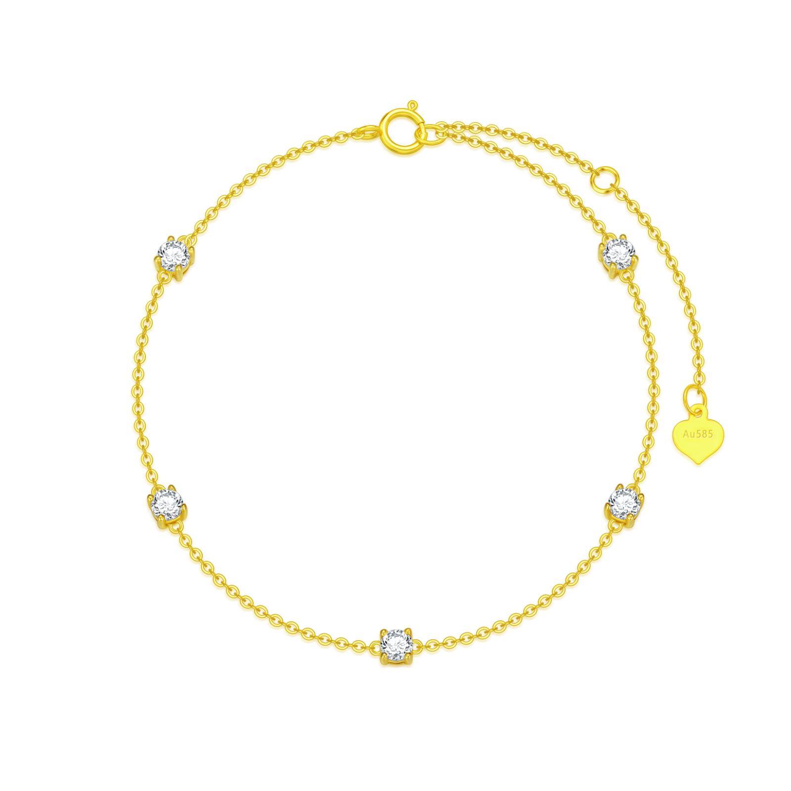 9K Gold Zircon Char… - image