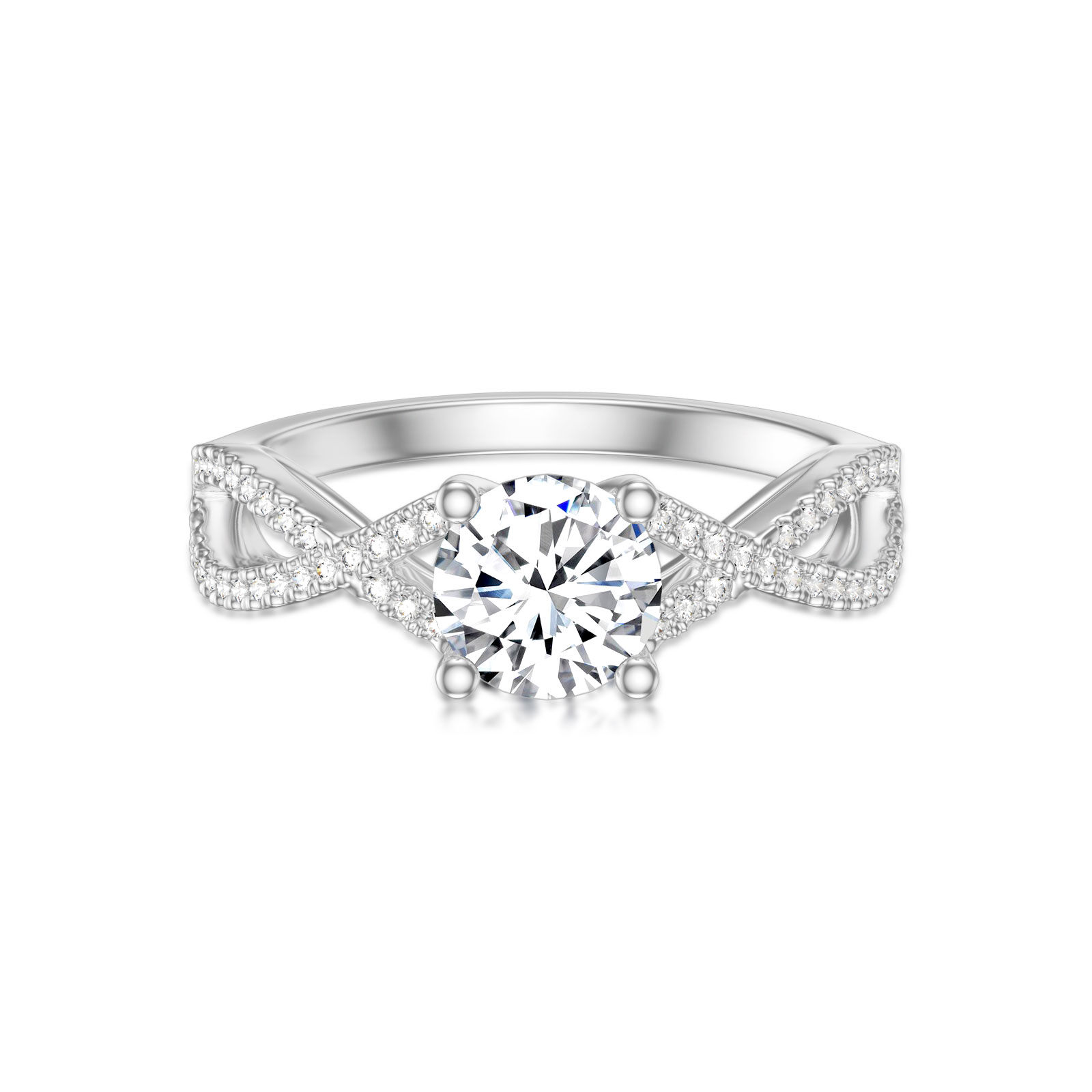 9K White Gold 0.8 R… - image