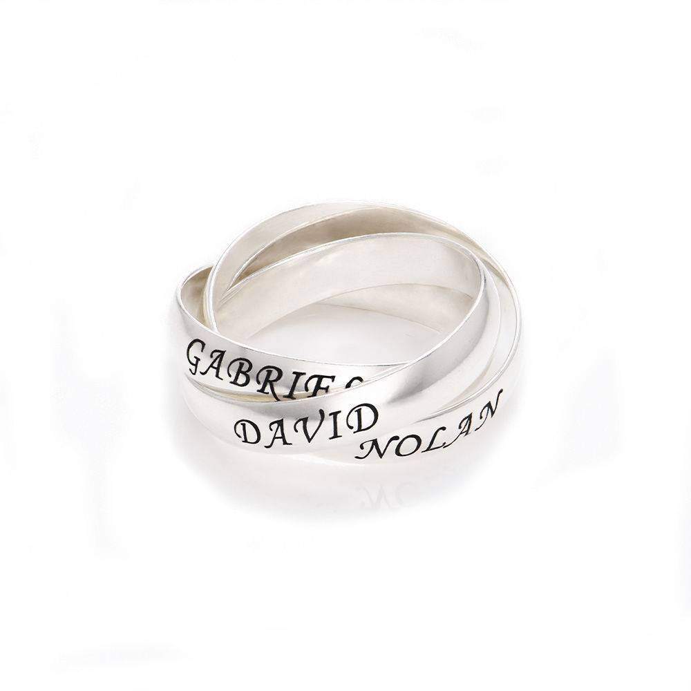 9K White Gold Personalized Engraving Ring for Women-1