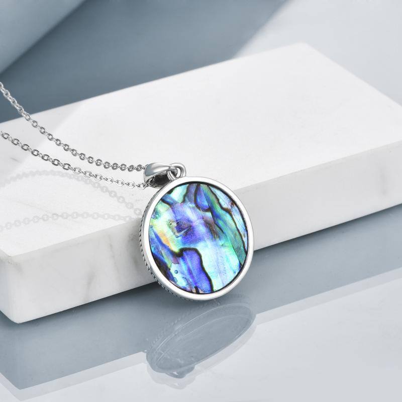 Collar con pentagrama y tetragrama del árbol de la vida en plata de ley para mujeres y hombres-4