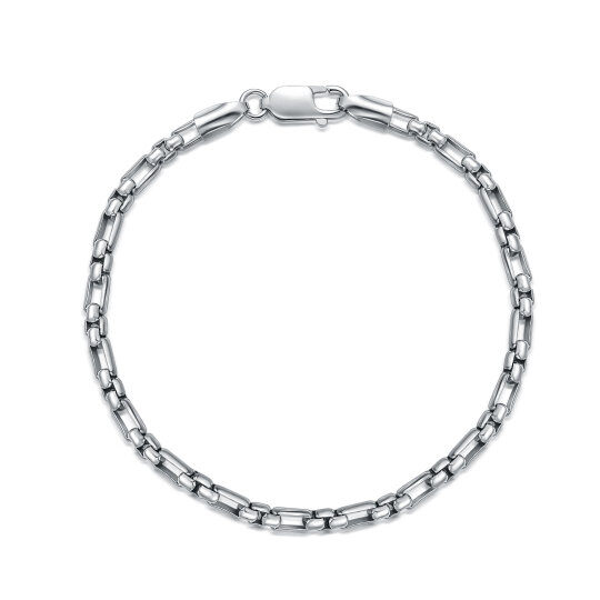 Bracelet de cheville à chaîne simple en argent sterling