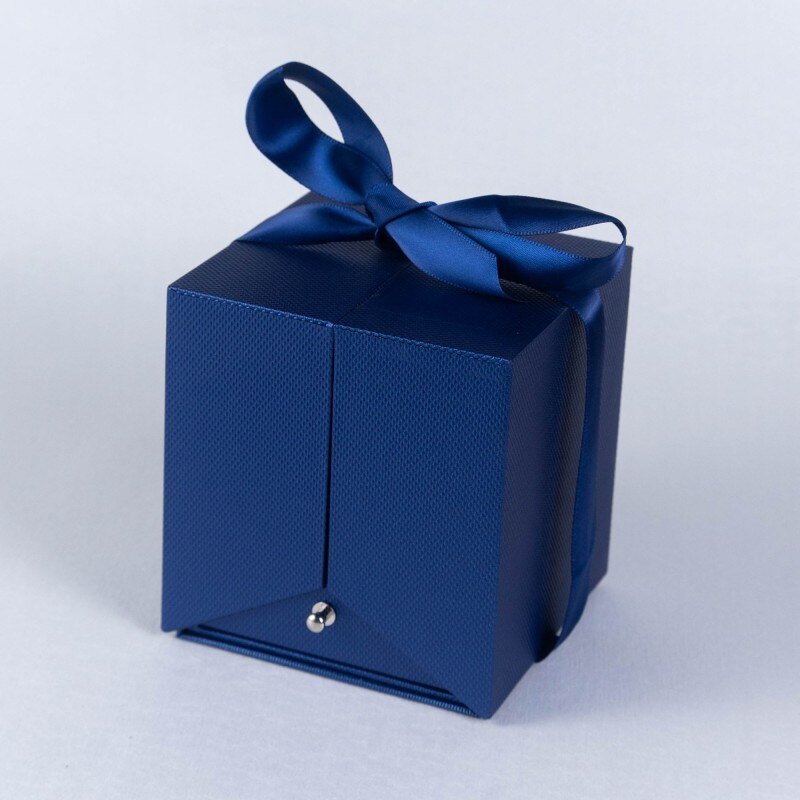 Blue Preserved Rose Jewelry Box for Necklaces Rings Gift for Your Lovely-2