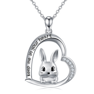 Bunny Keep Me in Your Heart Cute Rabbit Necklace for Women-42