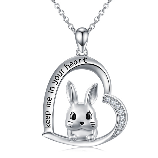 Bunny Keep Me in Your Heart Cute Rabbit Necklace for Women