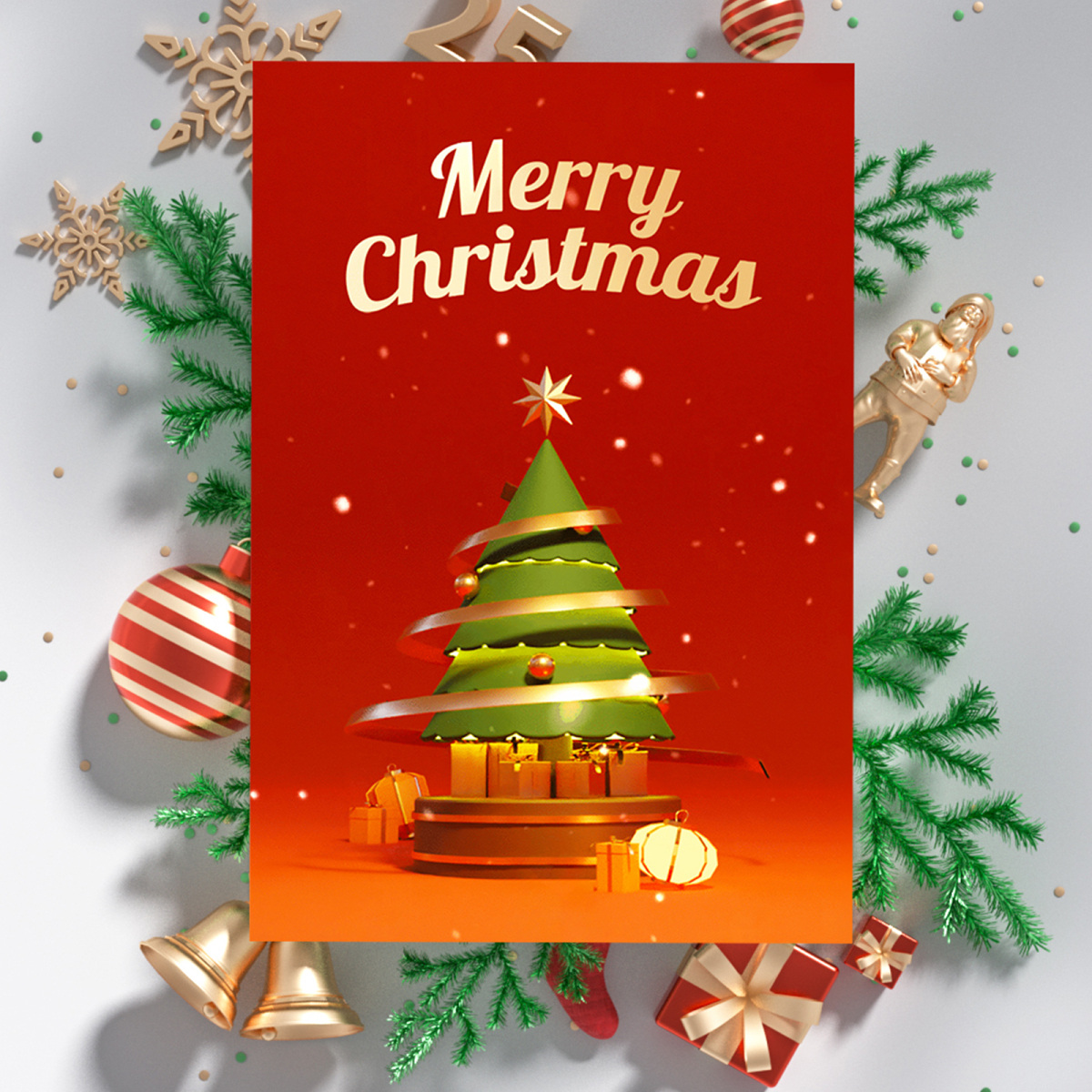 Christmas Cards To Your Relatives And Friends Sincere Wishes Style 4-1