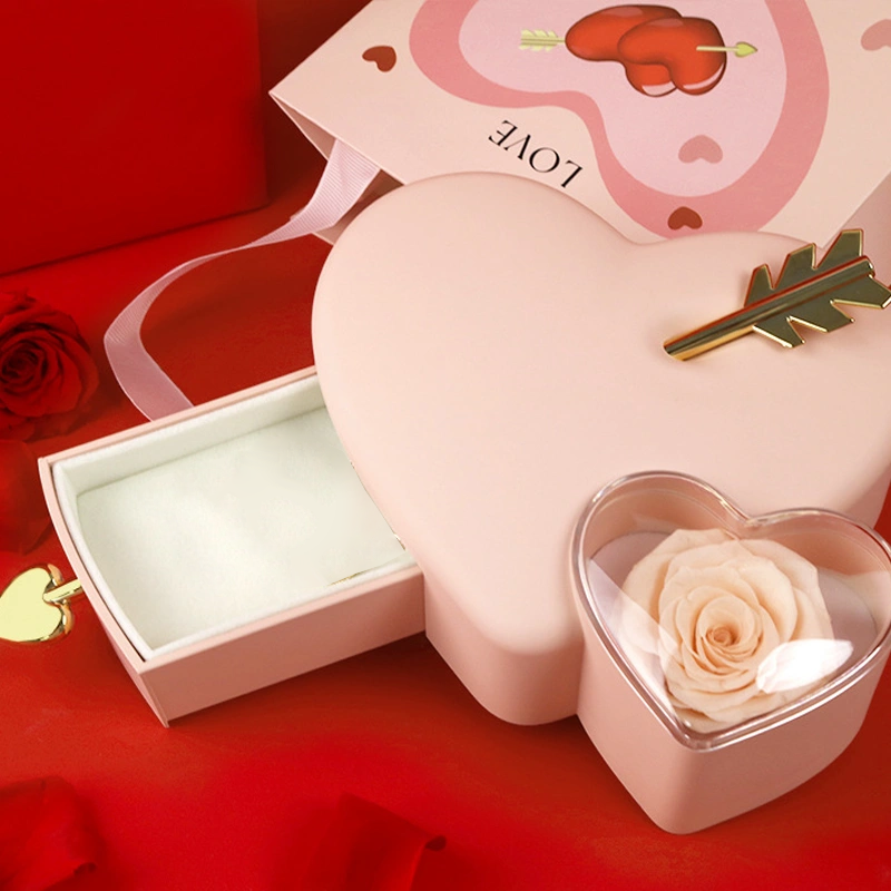 Cupid's Arrow Preserved Rose Jewelry Gift Box for Your Lovely-1