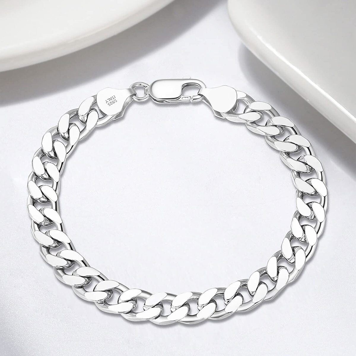 Sterling Silver Curb Link Bracelet-3