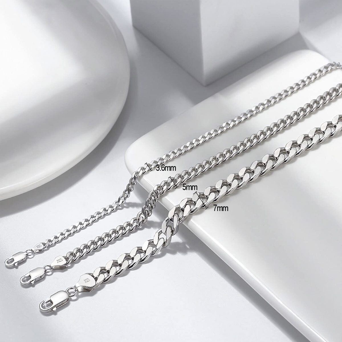 Sterling Silver Curb Link Bracelet-4