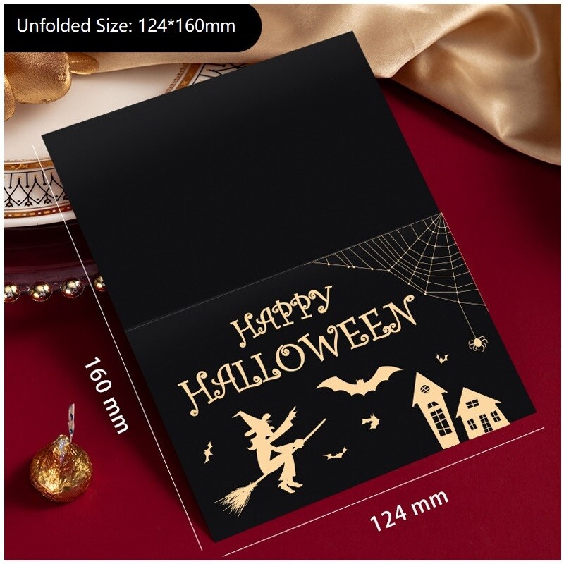 Cartes de vœux d'Halloween personnalisées et créatives pour les amis et la famille-3