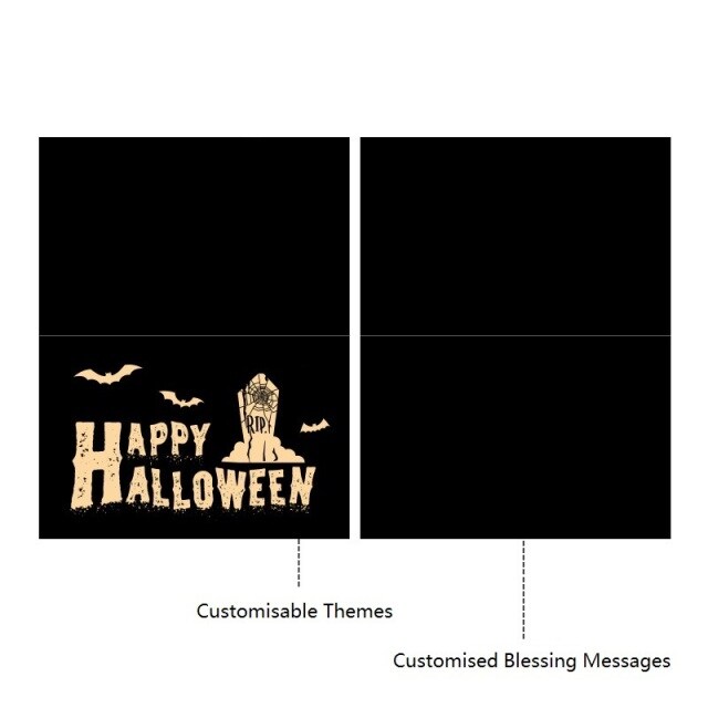 Cartões de felicitações criativos personalizados de Halloween para amigos e familiares-4