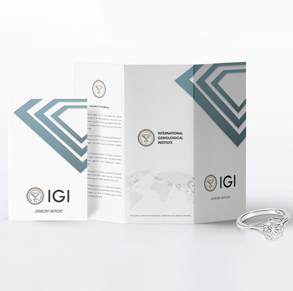 Anel de casamento personalizado com diamante criado em laboratório e esmeralda, cor D, pureza VVS1-VS1, certificado IGI 3EX, ouro branco 10K, 1 CT.T.W.-7