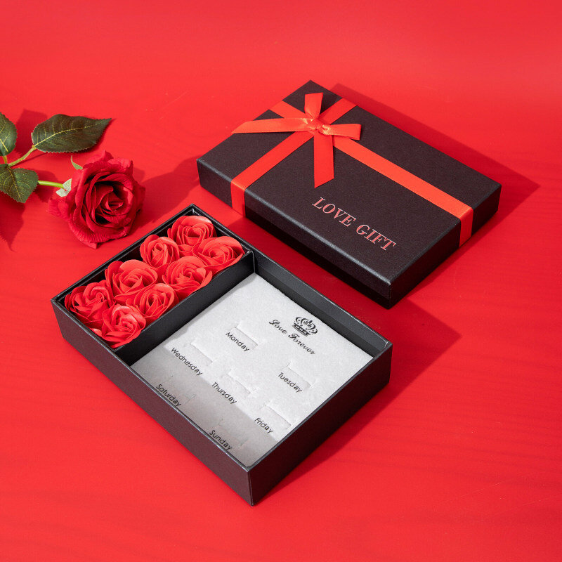 Ohrringe Ring Box Schmuck Geschenkbox-3