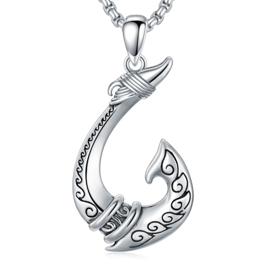 Collar de anzuelo de pescado S925 Maui Hook Surfer Protection Neclace regalos de joyería de playa de verano