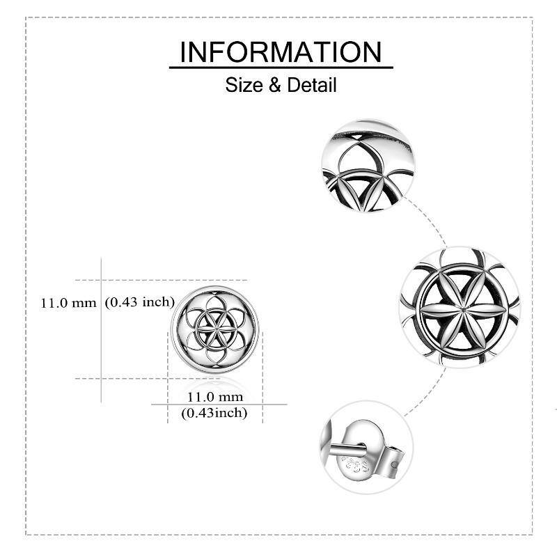 Ohrstecker Pentagramm aus Sterlingsilber-4