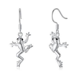 Sterling Silver Frog Drop Earrings-48